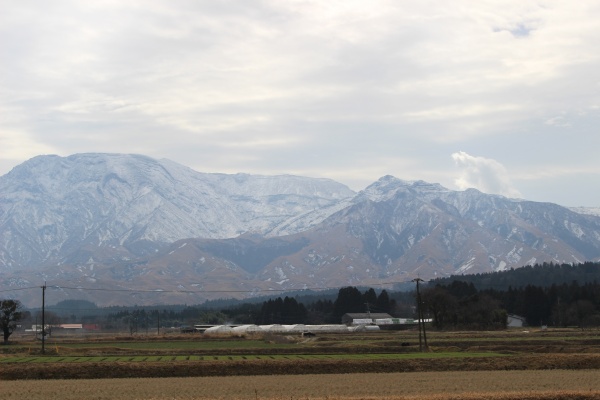 熊本市阿蘇山雪景色